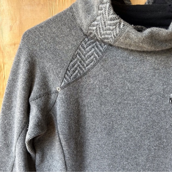 Prana Lucia Wool Funnel Collar Gray Wool Blend Cozy Sweater - Picture 6 of 12